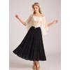 image:imageScarlet Darkness Womens Chiffon Maxi Skirts Renaissance Skirt with PocketsBlack