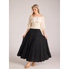 image:imageScarlet Darkness Womens Chiffon Maxi Skirts Renaissance Skirt with PocketsBlack