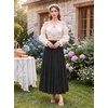 image:imageScarlet Darkness Womens Chiffon Maxi Skirts Renaissance Skirt with PocketsBlack