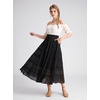image:imageScarlet Darkness Womens Chiffon Maxi Skirts Renaissance Skirt with PocketsBlack