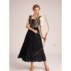 image:imageScarlet Darkness Womens Chiffon Maxi Skirts Renaissance Skirt with PocketsBlack
