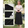 image:imageScarlet Darkness Womens Chiffon Maxi Skirts Renaissance Skirt with PocketsBlack