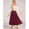 image:imageScarlet Darkness Womens Chiffon Maxi Skirts Renaissance Skirt with PocketsDark Red