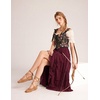 image:imageScarlet Darkness Womens Chiffon Maxi Skirts Renaissance Skirt with PocketsDark Red