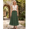image:imageScarlet Darkness Womens Chiffon Maxi Skirts Renaissance Skirt with PocketsEden Green