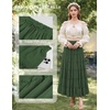 image:imageScarlet Darkness Womens Chiffon Maxi Skirts Renaissance Skirt with PocketsEden Green