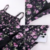 image:imageScarlet Darkness Womens Floral Corset Dress 2026 Summer Milkmaid SundressBlack Pink Bloom