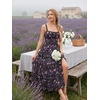 image:imageScarlet Darkness Womens Floral Corset Dress 2026 Summer Milkmaid SundressBlack Pink Bloom
