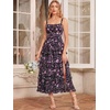 image:imageScarlet Darkness Womens Floral Corset Dress 2026 Summer Milkmaid SundressBlack Pink Bloom