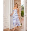 image:imageScarlet Darkness Womens Floral Corset Dress 2026 Summer Milkmaid SundressBlue and White Floral
