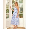 image:imageScarlet Darkness Womens Floral Corset Dress 2026 Summer Milkmaid SundressBlue and White Floral