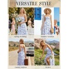 image:imageScarlet Darkness Womens Floral Corset Dress 2026 Summer Milkmaid SundressBlue and White Floral