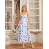 image:imageScarlet Darkness Womens Floral Corset Dress 2026 Summer Milkmaid SundressBlue and White Floral