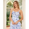 image:imageScarlet Darkness Womens Floral Corset Dress 2026 Summer Milkmaid SundressBlue and White Floral