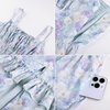 image:imageScarlet Darkness Womens Floral Corset Dress 2026 Summer Milkmaid SundressMisty Blue Purple Floral