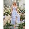 image:imageScarlet Darkness Womens Floral Corset Dress 2026 Summer Milkmaid SundressMisty Blue Purple Floral