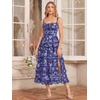 image:imageScarlet Darkness Womens Floral Corset Dress 2026 Summer Milkmaid SundressNavy Purple Floral