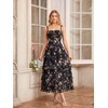 image:imageScarlet Darkness Womens Floral Corset Dress 2026 Summer Milkmaid SundressNight Rose Floral