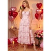 image:imageScarlet Darkness Womens Floral Corset Dress 2026 Summer Milkmaid SundressPink Floral