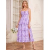image:imageScarlet Darkness Womens Floral Corset Dress 2026 Summer Milkmaid SundressPurple Rose Floral