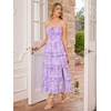 image:imageScarlet Darkness Womens Floral Corset Dress 2026 Summer Milkmaid SundressPurple Rose Floral