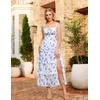 image:imageScarlet Darkness Womens Floral Corset Dress 2026 Summer Milkmaid SundressPurple and White Floral