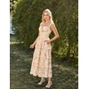 image:imageScarlet Darkness Womens Floral Corset Dress 2026 Summer Milkmaid SundressSunset Coral Floral