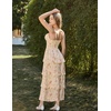 image:imageScarlet Darkness Womens Floral Corset Dress 2026 Summer Milkmaid SundressSunset Coral Floral