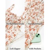 image:imageScarlet Darkness Womens Floral Corset Dress with Pockets for Summer SpringBeige Orange Floral