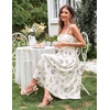 image:imageScarlet Darkness Womens Floral Corset Dress with Pockets for Summer SpringBeige Purple Floral