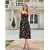 image:imageScarlet Darkness Womens Floral Corset Dress with Pockets for Summer SpringBlack Beige Floral