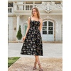 image:imageScarlet Darkness Womens Floral Corset Dress with Pockets for Summer SpringBlack Beige Floral