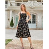 image:imageScarlet Darkness Womens Floral Corset Dress with Pockets for Summer SpringBlack Beige Floral