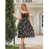 image:imageScarlet Darkness Womens Floral Corset Dress with Pockets for Summer SpringBlack Beige Floral