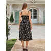 image:imageScarlet Darkness Womens Floral Corset Dress with Pockets for Summer SpringBlack Beige Floral