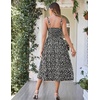 image:imageScarlet Darkness Womens Floral Corset Dress with Pockets for Summer SpringBlack Floral