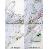 image:imageScarlet Darkness Womens Floral Corset Dress with Pockets for Summer SpringBlue Purple Floral