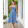 image:imageScarlet Darkness Womens Floral Corset Dress with Pockets for Summer SpringBlue White Floral