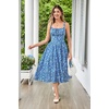 image:imageScarlet Darkness Womens Floral Corset Dress with Pockets for Summer SpringBlue White Floral