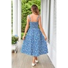 image:imageScarlet Darkness Womens Floral Corset Dress with Pockets for Summer SpringBlue White Floral