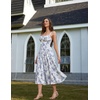 image:imageScarlet Darkness Womens Floral Corset Dress with Pockets for Summer SpringNavy White Floral