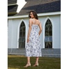 image:imageScarlet Darkness Womens Floral Corset Dress with Pockets for Summer SpringNavy White Floral
