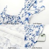 image:imageScarlet Darkness Womens Floral Corset Dress with Pockets for Summer SpringWhite Blue Floral