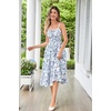 image:imageScarlet Darkness Womens Floral Corset Dress with Pockets for Summer SpringWhite Blue Floral