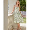 image:imageScarlet Darkness Womens Floral Corset Dress with Pockets for Summer SpringWhite Green Big Floral