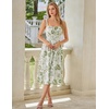 image:imageScarlet Darkness Womens Floral Corset Dress with Pockets for Summer SpringWhite Green Big Floral
