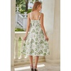 image:imageScarlet Darkness Womens Floral Corset Dress with Pockets for Summer SpringWhite Green Big Floral