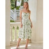 image:imageScarlet Darkness Womens Floral Corset Dress with Pockets for Summer SpringWhite Green Big Floral