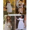 image:imageScarlet Darkness Womens Floral Corset Dress with Pockets for Summer SpringWhite Navy Floral
