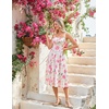 image:imageScarlet Darkness Womens Floral Corset Dress with Pockets for Summer SpringWhite Pink Big Floral